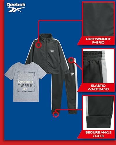 Reebok Boys Tracksuit Set - comfy athletic outfit for boys 12M-7