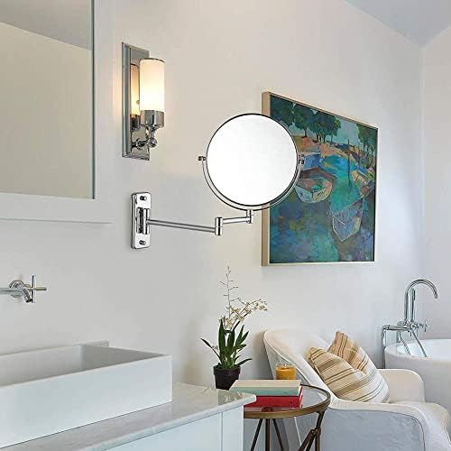FUDGIO 3X Magnifying Wall-Mounted Makeup Mirror with 360 Swivel