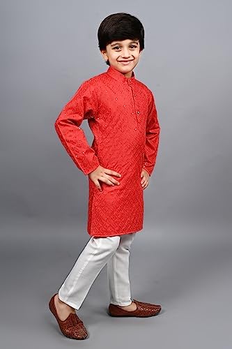 AHHAAAA Kids Ethnic Kurta Pajama Set for Boys