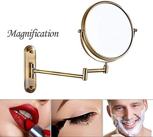 WALL-MOUNTED Makeup Mirror 360-Degree Swivel Vanity 7X