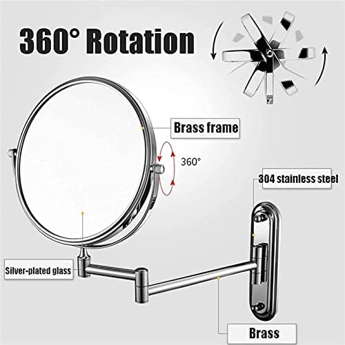 NOVOCE Extendable Makeup Mirror with 360-Degree Rotation