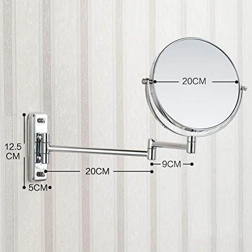 FUDGIO 3X Magnifying Wall-Mounted Makeup Mirror with 360 Swivel