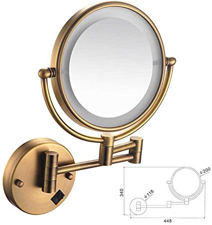 Two-Piece Heart-Shaped Wall-Mounted Vanity Mirror Pink