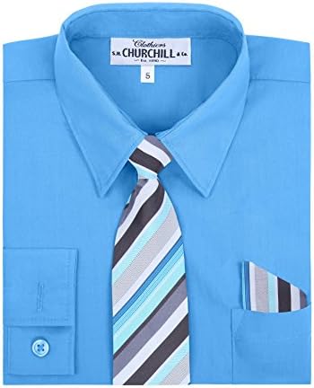 S H Churchill Co Boys 4 Piece Dress Shirt Set