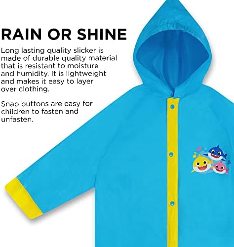 Nickelodeon Boys Umbrella Poncho Set Baby Shark Toddler Rain Protection