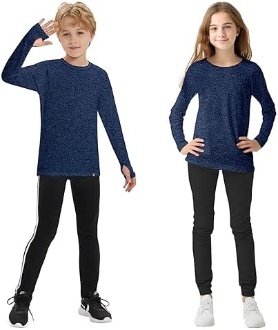 Soneven Youth Boys Girls Thermal Compression Shirt