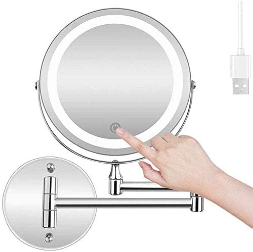 FUDGIO makeup mirror with 10x magnification and swivel rotation