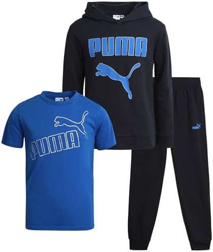 PUMA Boys 3-Piece Jogger Set - Soft Fleece Activewear