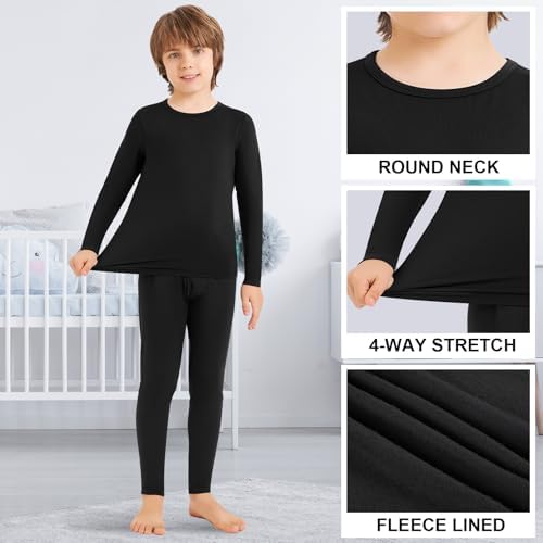 Set of 2 Cozy Thermal Pajamas for Boys