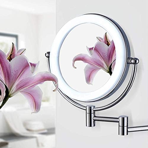 LCARY 5x Magnification Wall-Mounted Makeup Mirror