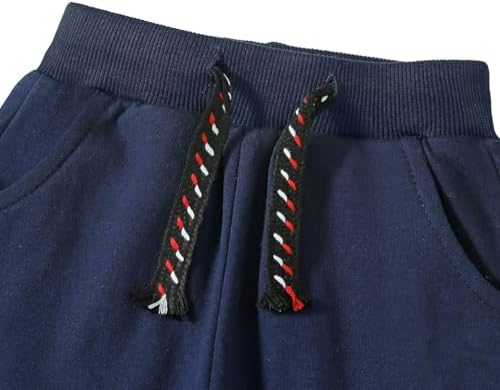 3 Pack Toddler Boys Girls Cotton Pull On Sweatpants with Drawstring