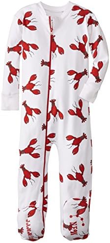 New Jammies Little Boys Front-Zip Footed Lobster Jumpsuit