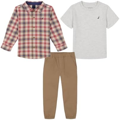 Nautica Boys 3-Piece Set-Shirt Tee Jogger