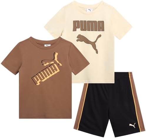 PUMA Boys 3-Piece Short Set for Active Play