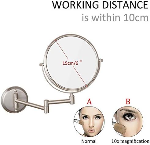Beauty Encouraging Wall-Mounted Makeup Shaving Mirror Sturdy Adjustable Beauty Mirror