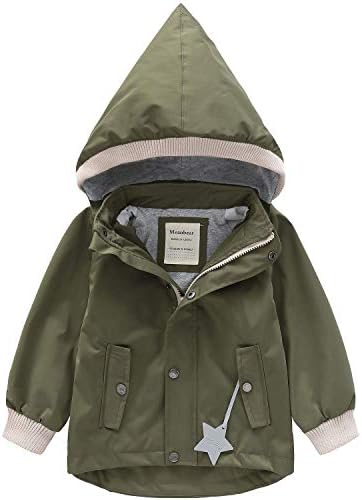 Biniduckling Kids Rain Jacket Water-Resistant Reflective Style-Forward