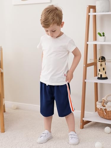 4-Piece Boys Mesh Active Shorts with Stripes