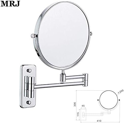 3x Magnifying Wall Makeup Mirror Antique Bronze