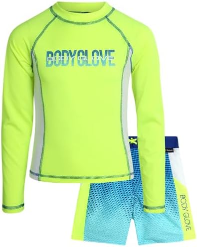 Body Glove Boys Rash Guard Swim Set UPF 50 Protection