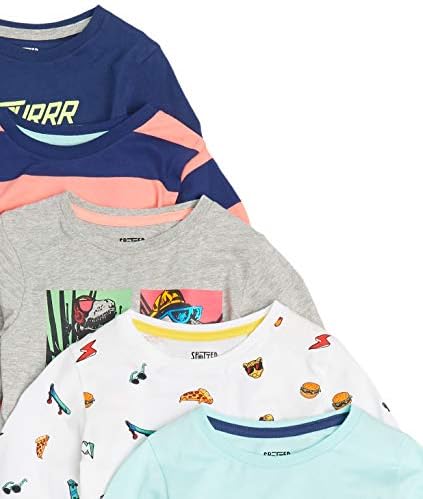 Amazon Essentials Boys and Toddlers Long Sleeve T-Shirts Pack of 5