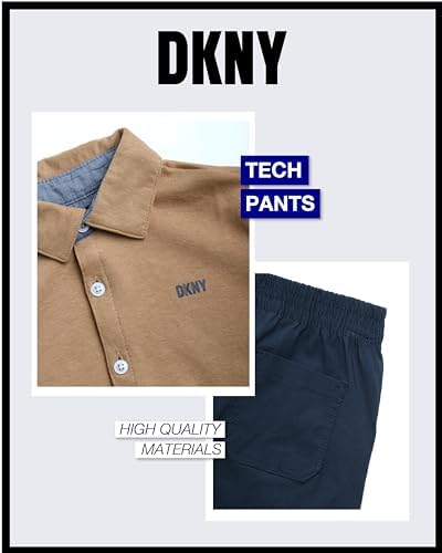 DKNY Boys 2 Piece Summer Set - Shirt and Tech Pants