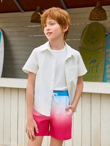Haloumoning Boys Swim Trunks with Boxer Brief Liner