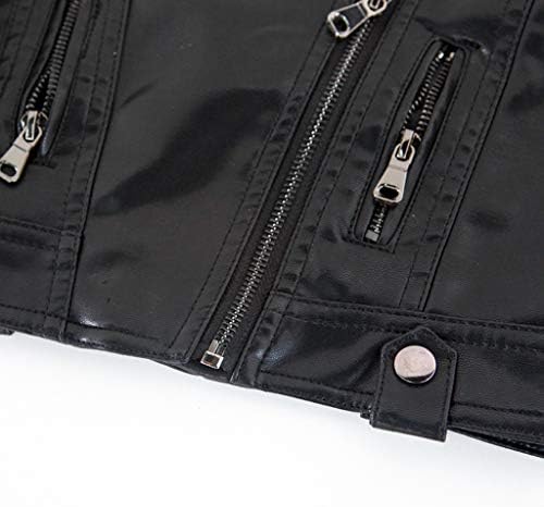 High-Quality Toddler Boys Girls Motorcycle PU Faux Leather Lapel Jackets