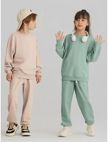 MODNTOGA Big Kid SweatSuit Set 2PCS for Boys Girls