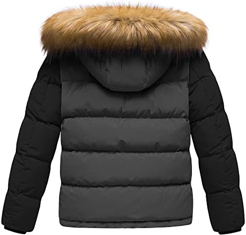 CREATMO US Boys Water Resistant Winter Coats Windbreaker Ski Jacket