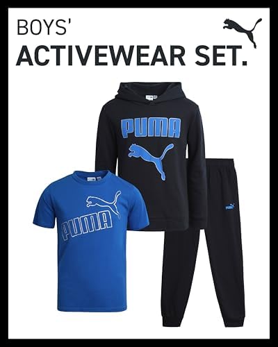 PUMA Boys 3-Piece Jogger Set - Soft Fleece Activewear