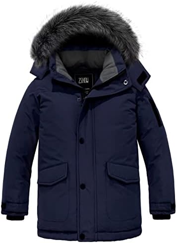 ZSHOW Boys Warm Winter Parka Hooded Puffer Jacket