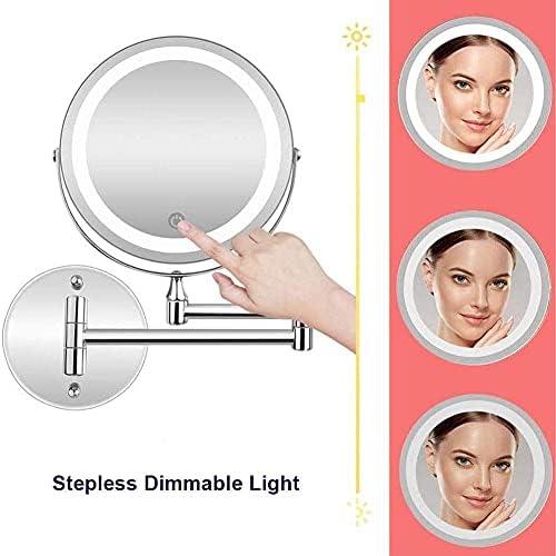FUDGIO makeup mirror with 10x magnification and swivel rotation