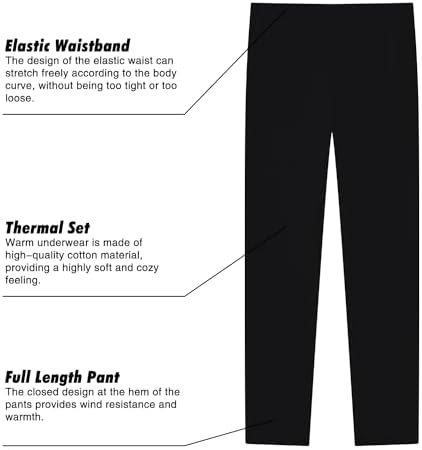 DOOVID Thermal Underwear Sets for Kids boys girls