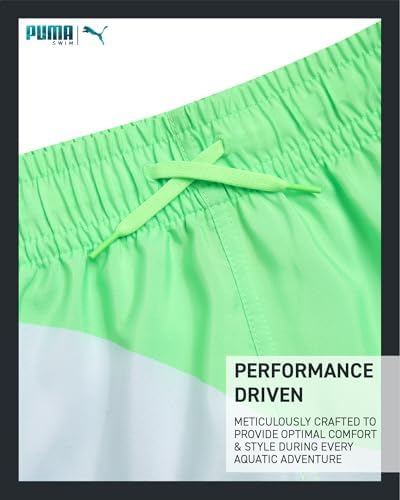 PUMA Boys Quick Dry Swim Trunks with Pockets and Mesh Lining