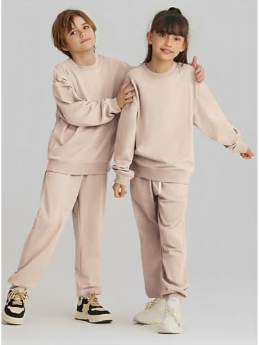 MODNTOGA Big Kid SweatSuit Set 2PCS for Boys Girls