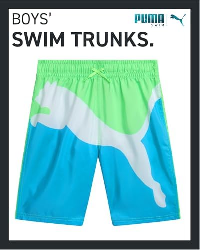 PUMA Boys Quick Dry Swim Trunks with Pockets and Mesh Lining
