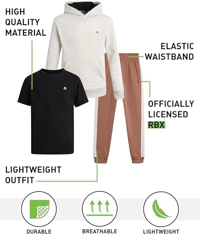 RBX Boys 3 Piece Active Jogger Set 2T-12