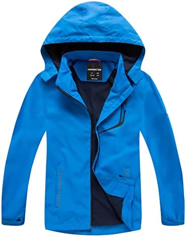 LOKTARC Kids Lightweight Waterproof Hooded Raincoats for Boys Girls