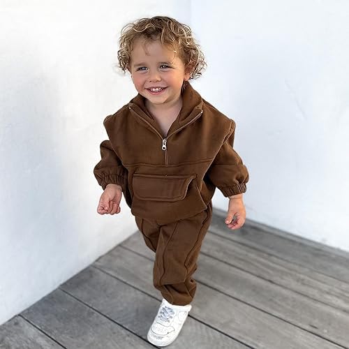 Thick Fleece Tracksuit Set for Kids Trusted for Warmness