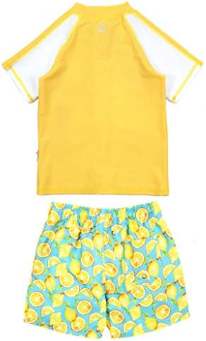 SwimZip Boys Rash Guard Swim Shorts Set - UPF 50 Sun Protection