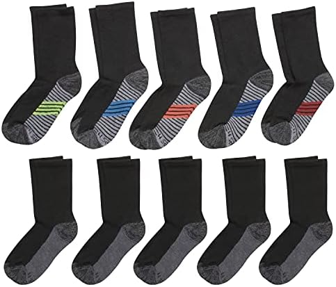 Hanes Ultimate Boys Crew Sport Socks 10-Pair Pack