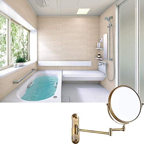 WALL-MOUNTED Makeup Mirror 360-Degree Swivel Vanity 7X