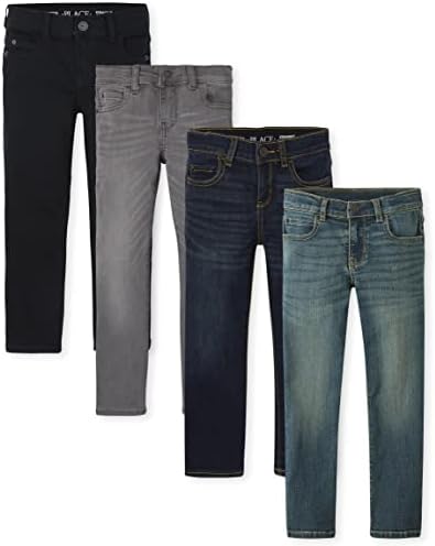 The Childrens Place Boys Stretch Straight Leg Jeans 4-Pack
