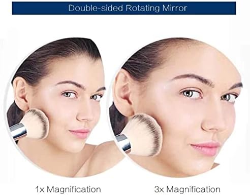 8 Inch LED Wall Mounted Makeup Mirror with 3X Magnification