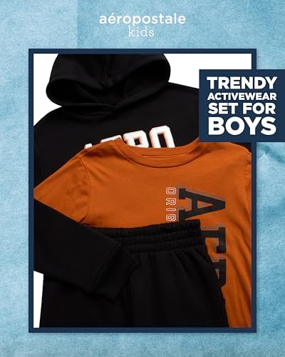 Stylish Boys Active Jogger Set with Fleece Hoodie