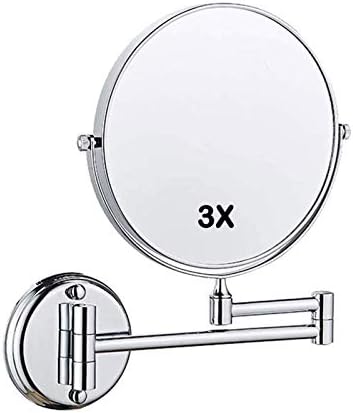 Wall Mounted Makeup Mirror 8 Inch Double Sided 3X Magnification