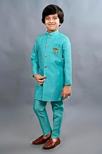 Perfect for Boys Luxurious Silk Blend Set Ethnic Modern Style