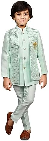 AHHAAAA Kids Bohemian Kurta Set - Ethnic Silk Blend Traditional wear for Boys