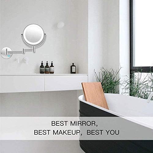 8 Inch Wall Mounted Makeup Mirror 5X Double Sided