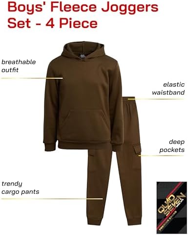 Quad Seven Boys 4-Piece Fleece Jogger Set